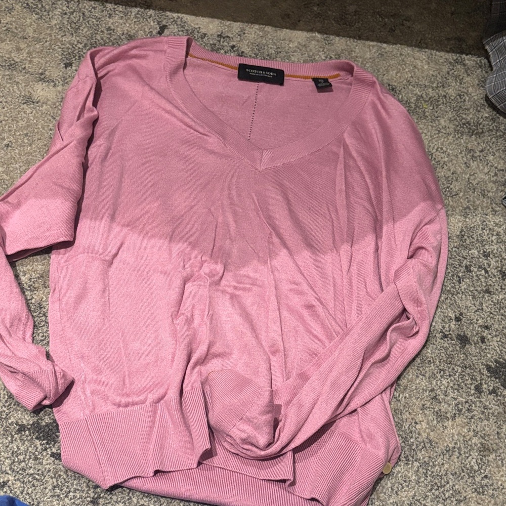Banana Republic Pink V-Neck Sweater